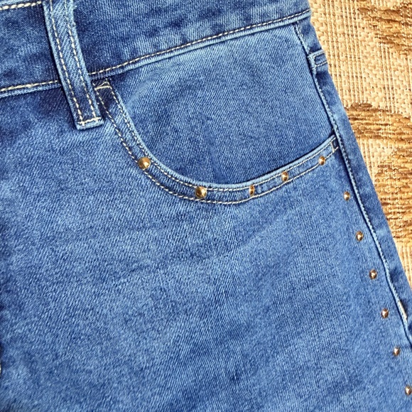 EXPRESS Studded Denim Straight Leg Jeans size 12 BNWT - Picture 8 of 8